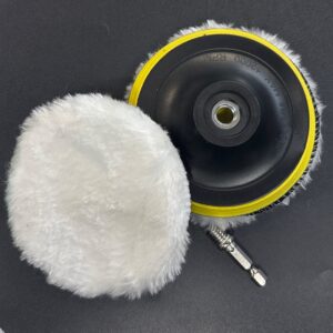 KIT 2 TAMPONS 4'' POLISSAGE AVEC ADAPTEUR VELCRO