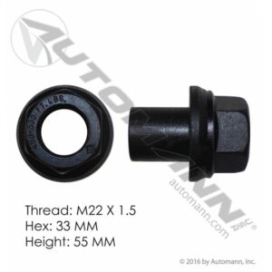 CENTER NUT M22X1.5 EPAULEMENT 28MM ECROU EPAULEMENT